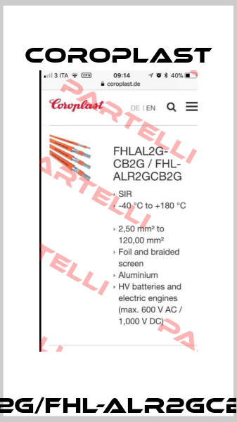 FHLAL2G-CB2G/FHL-ALR2GCB2G  35 mm2  Coroplast