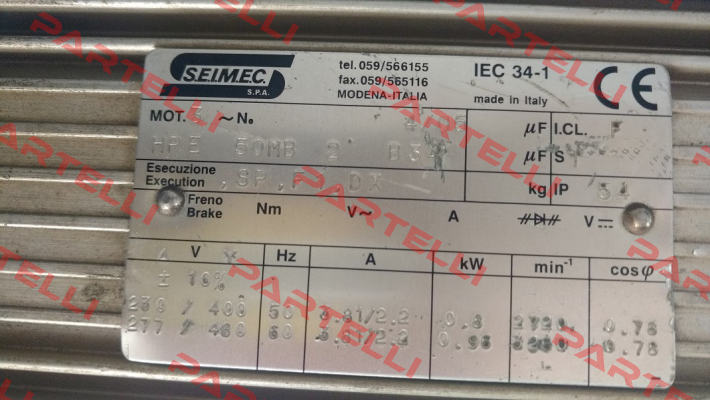 HPE 50 MB 2 230.400-50 B34  Seimec (Rossi)