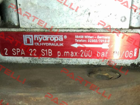 Type:  2 SPA 22 S1B Hydropa