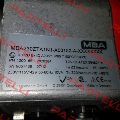 1200165 MBA İnstruments