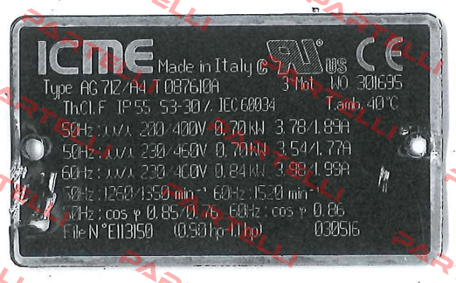 AG 71Z/A4 T 0876110A  Icme Motor