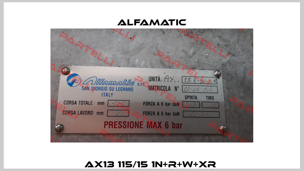 AX13 115/15 1N+R+W+XR  Alfamatic
