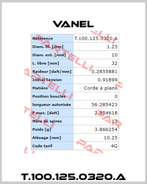 T.100.125.0320.A Vanel