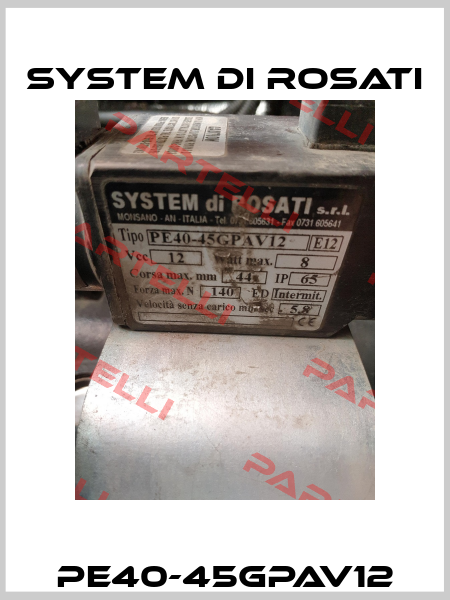 PE40-45GPAV12 System di Rosati