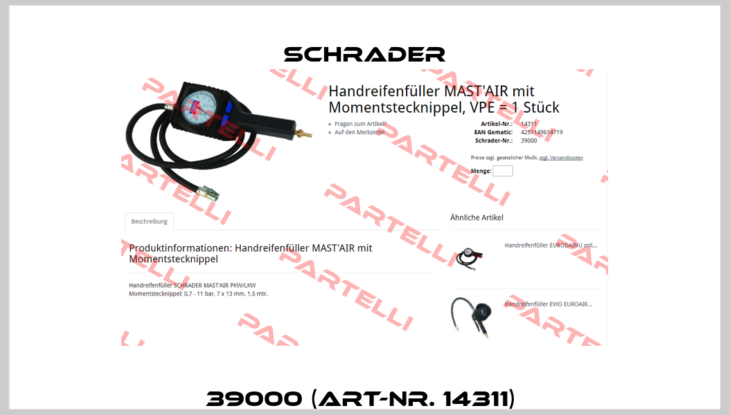 39000 (Art-Nr. 14311)  Schrader