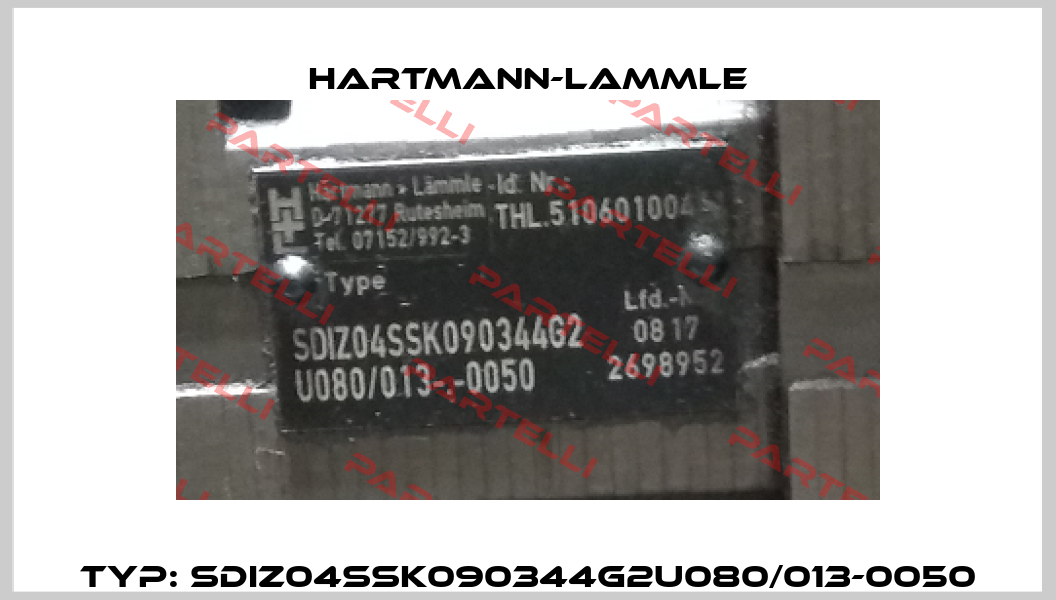 Typ: SDIZ04SSK090344G2U080/013-0050 Hartmann-Lammle
