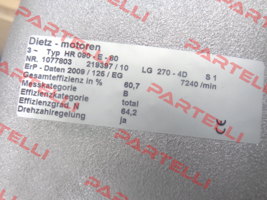 HR 090-E-80-124HZ-3,0-INVB  Dietz-Motoren