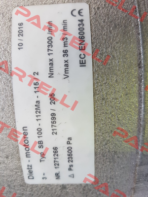 SB 100-112Ma-115/2 OEM for KRONES AG  Dietz-Motoren