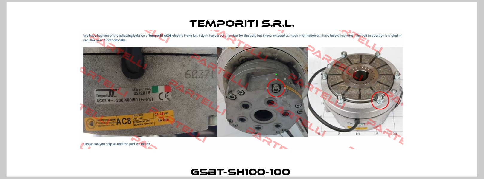 GSBT-SH100-100  Temporiti s.r.l.
