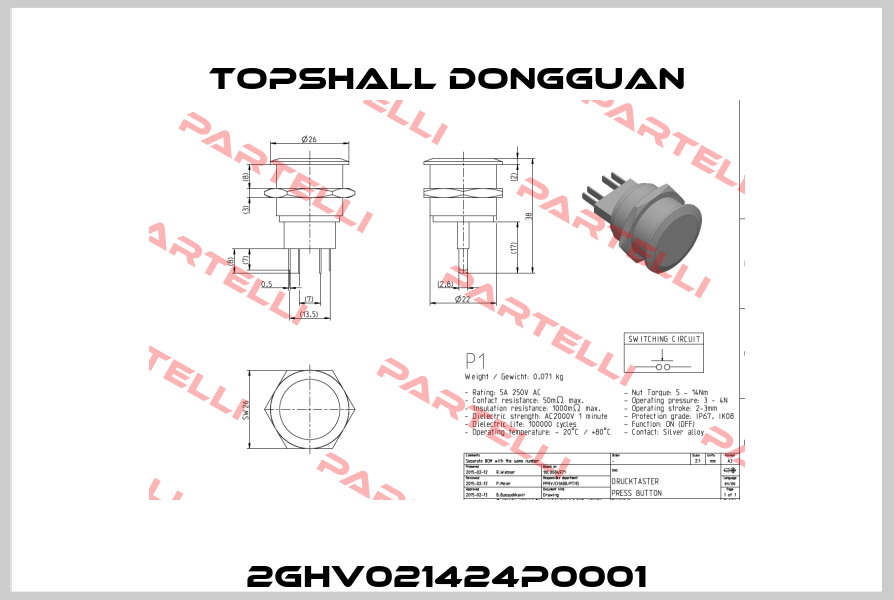2GHV021424P0001 Topshall dongguan