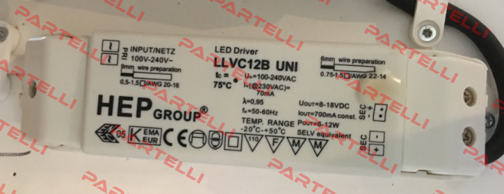 LLVC12B UNI obsolete, alternative LMC15W700-Z  and LMC20-700  Hep group-FN LIGHT