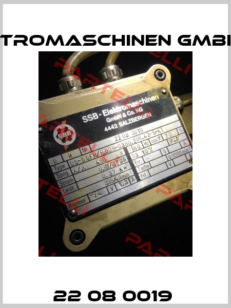 22 08 0019  SSB-Elektromaschinen GmbH & Co. KG