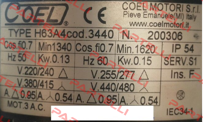  cod. 3440  COEL MOTOR 