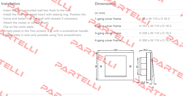 Model:TX44, 1-gang cover frame  Gira