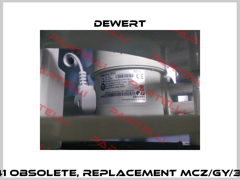 Megamat MCZ 62541 obsolete, replacement MCZ/GY/339-122/GQR4/2.0/24  DEWERT