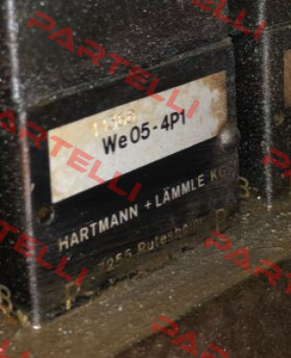 We 05-4P1 - no longer produced, alternative WE05-4P100D24/0H. Hartmann-Lammle