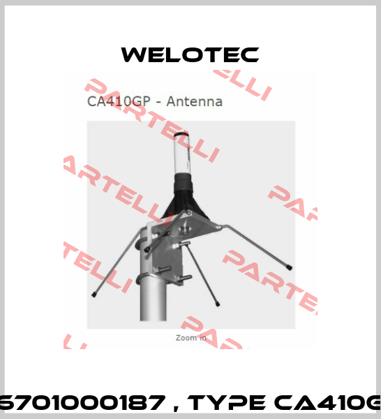 WA6701000187 , type CA410GP-N Welotec