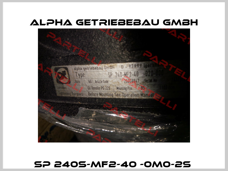 SP 240S-MF2-40 -0M0-2S  Alpha Getriebebau GmbH