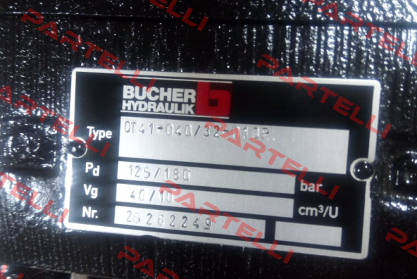 QT41-040/32-0103 OBSOLETE- REPLACED BY QX41-040/32-010R  Bucher Hydraulics
