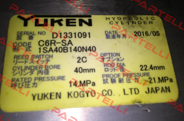C6R-SA 1SA40B140N40 obsolete,  equivalent CBY14L-6SD40N40X52 Yuken