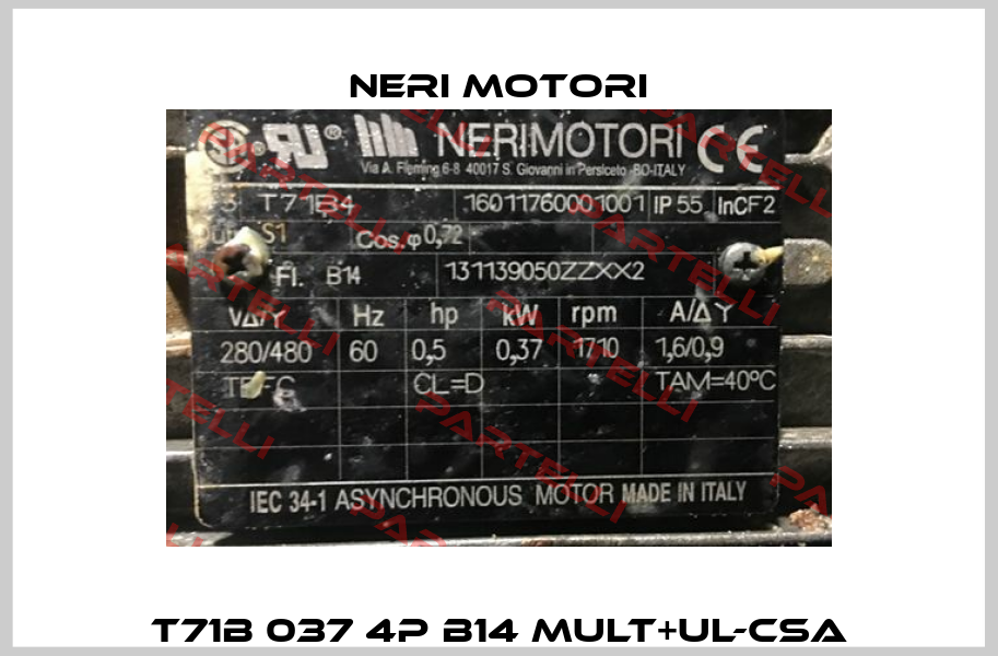 T71B 037 4P B14 MULT+UL-CSA Neri Motori
