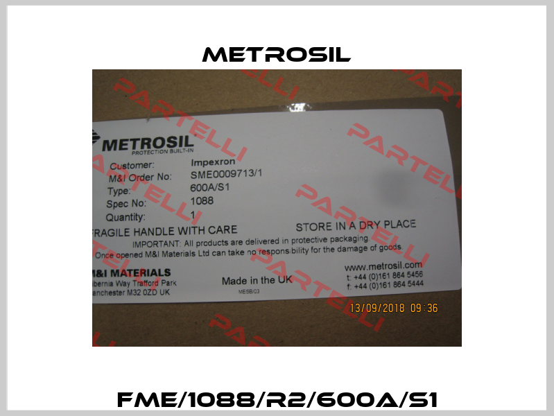 FME/1088/R2/600A/S1 Metrosil