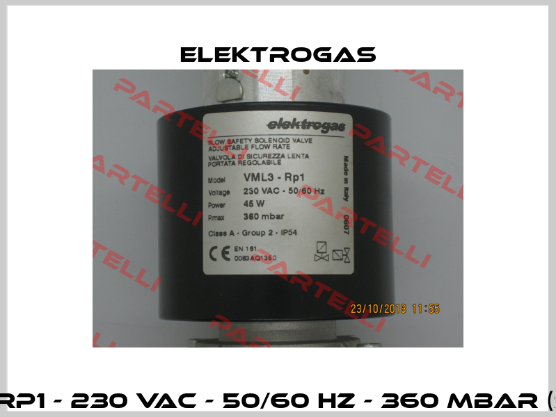 VML-3-RP1 - 230 VAC - 50/60 Hz - 360 mbar (stock) Elektrogas