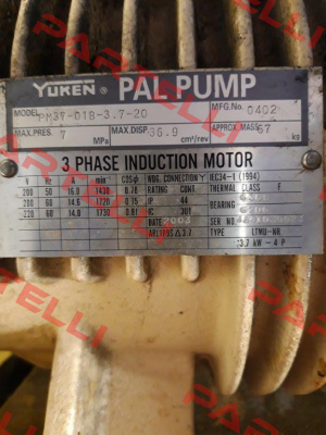 PM 37 -01B -3.7-20 obsolete, replacement   PM37-01B-3,7-30 Yuken