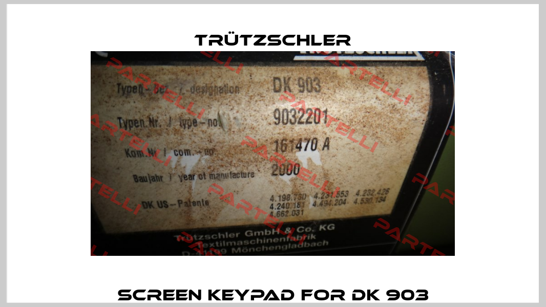 screen keypad for DK 903 Trützschler