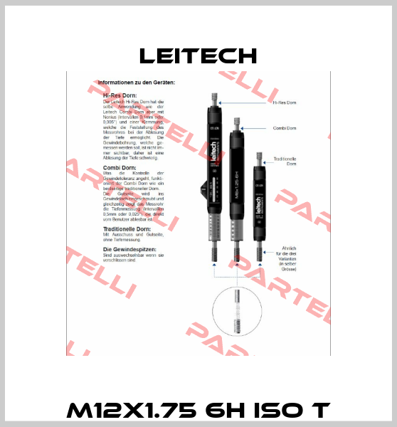 M12x1.75 6H Iso T LEITECH