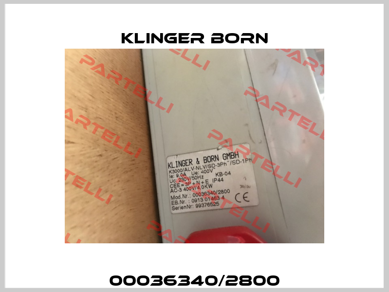 00036340/2800 Klinger Born