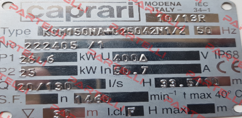 OR02099( for KCM150NA+025042N1/2) CAPRARI