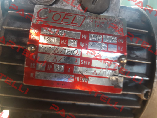 Type: HF63C4 obsolete replaced by FK63C4 B3 IP55 ) Coel