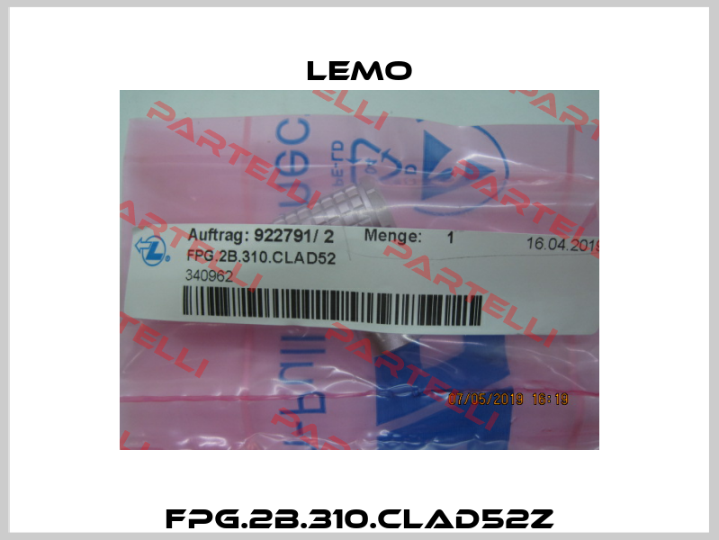 FPG.2B.310.CLAD52Z Lemo