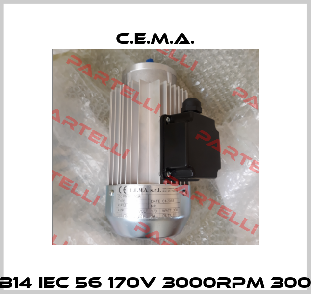 MPVE63 B14 IEC 56 170V 3000rpm 300W S1 IP54 C.E.M.A.