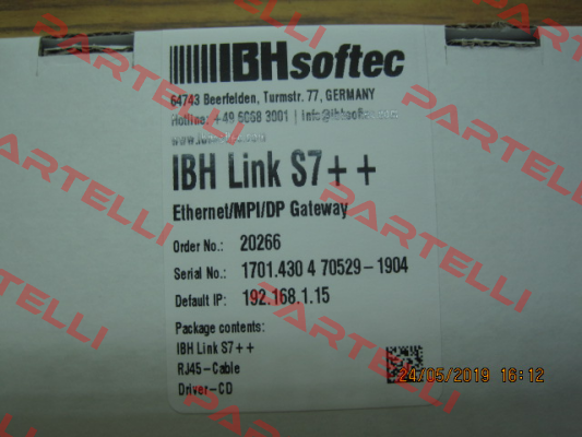 P/N: 20266 Type: IBH Link S7++ IBHsoftec
