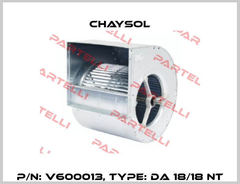 P/N: V600013, Type: DA 18/18 NT Chaysol