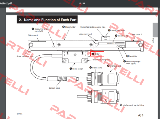 A-1548-410-A (Head Assembly  (Slider) SJ700A) Magnescale
