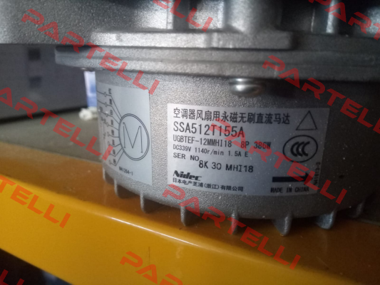 SSA512T155A S/N: 8K 30 MHI18 Nidec