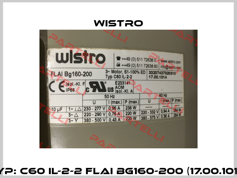 Typ: C60 IL-2-2 FLAI Bg160-200 (17.00.1014) Wistro