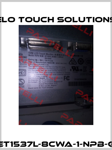 ET1537L-8CWA-1-NPB-G Elo Touch Solutions