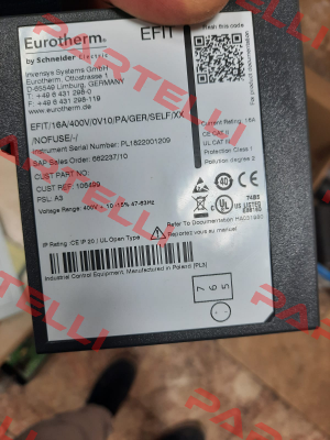 EFIT/16A/400V/0V10/PA/GER/SELF/XX/NOFUSE/-/ Eurotherm