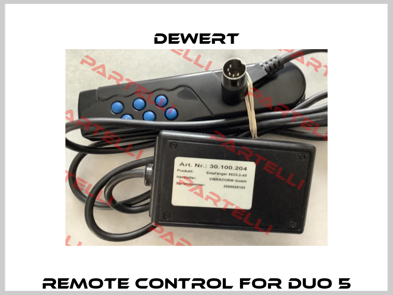 Remote control for DUO 5 DEWERT