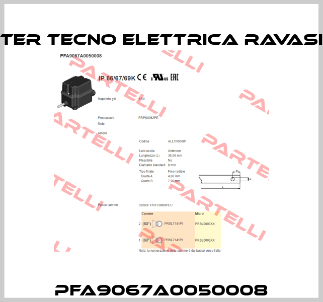 PFA9067A0050008 Ter Tecno Elettrica Ravasi