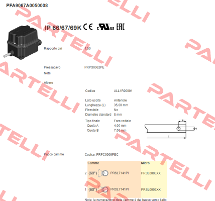 PFA9067A0050008 Ter Tecno Elettrica Ravasi