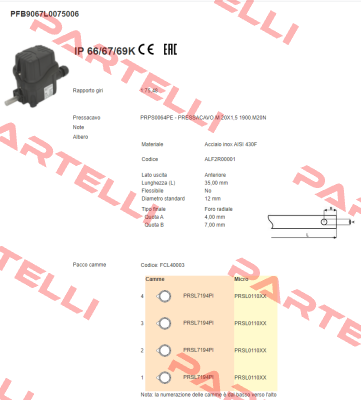 PFB9067L0075006 Ter Tecno Elettrica Ravasi