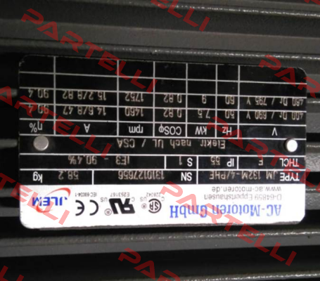 JM-132M-4/PHE / alternative FCA 132 M-4 / PHE B5 / UL AC Motoren