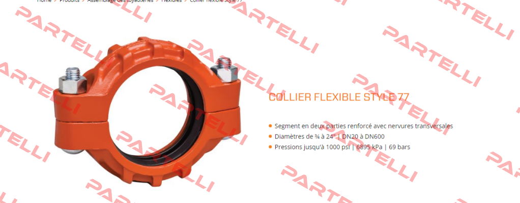 DN450/457mm/18" orange Victaulic