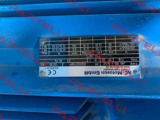 Type: JM1 160 L-6/HE AC Motoren