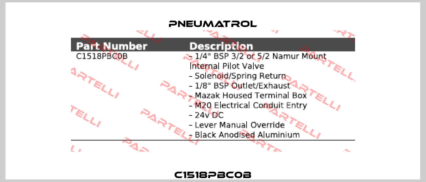 C1518PBC0B Pneumatrol